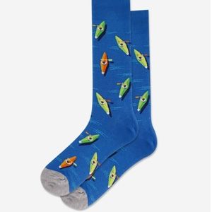 NEW, HOTSOX Men's Kayak Crew Sock, Blue, Size 6.5-12 shoe, OSFM